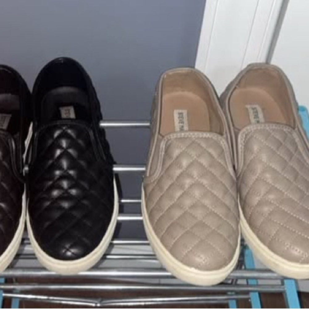 Steve Madden Quilted Tan Sneakers